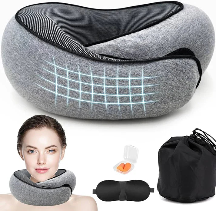 Reise-Nackenkissen Memory Foam U-förmig
