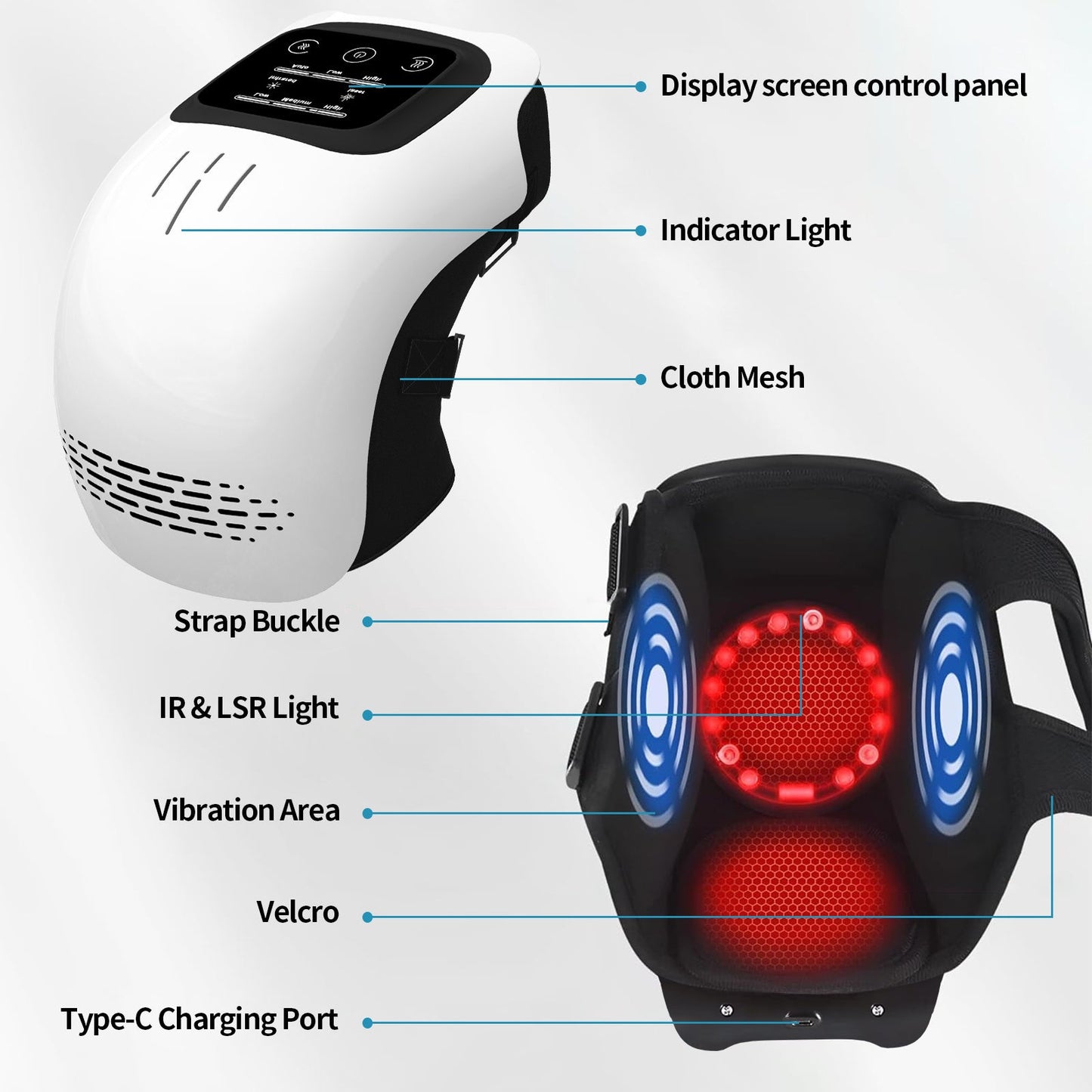 Intelligentes elektrisches Kniemassagegerät mit Infrarottherapie